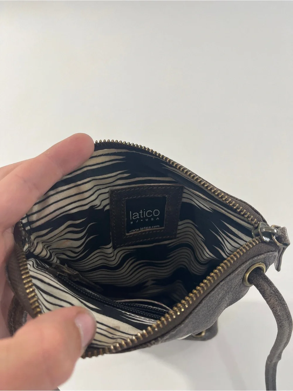 Toss design clutch Faux Alligator